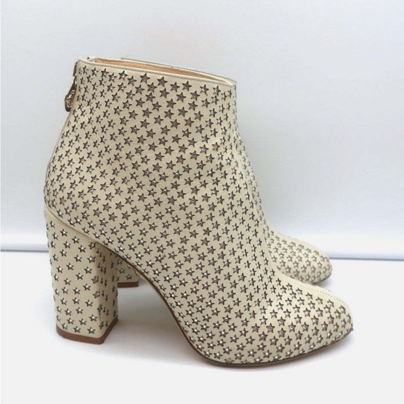 Charlotte Olympia Alba Star Ankle Boot Cream Crystal-Embellished Leather Size 36 - Picture 2 of 4